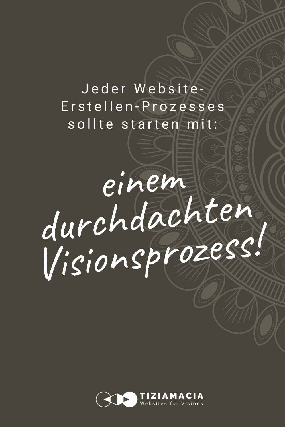 Visionsproezss beim Erstellen von Websites